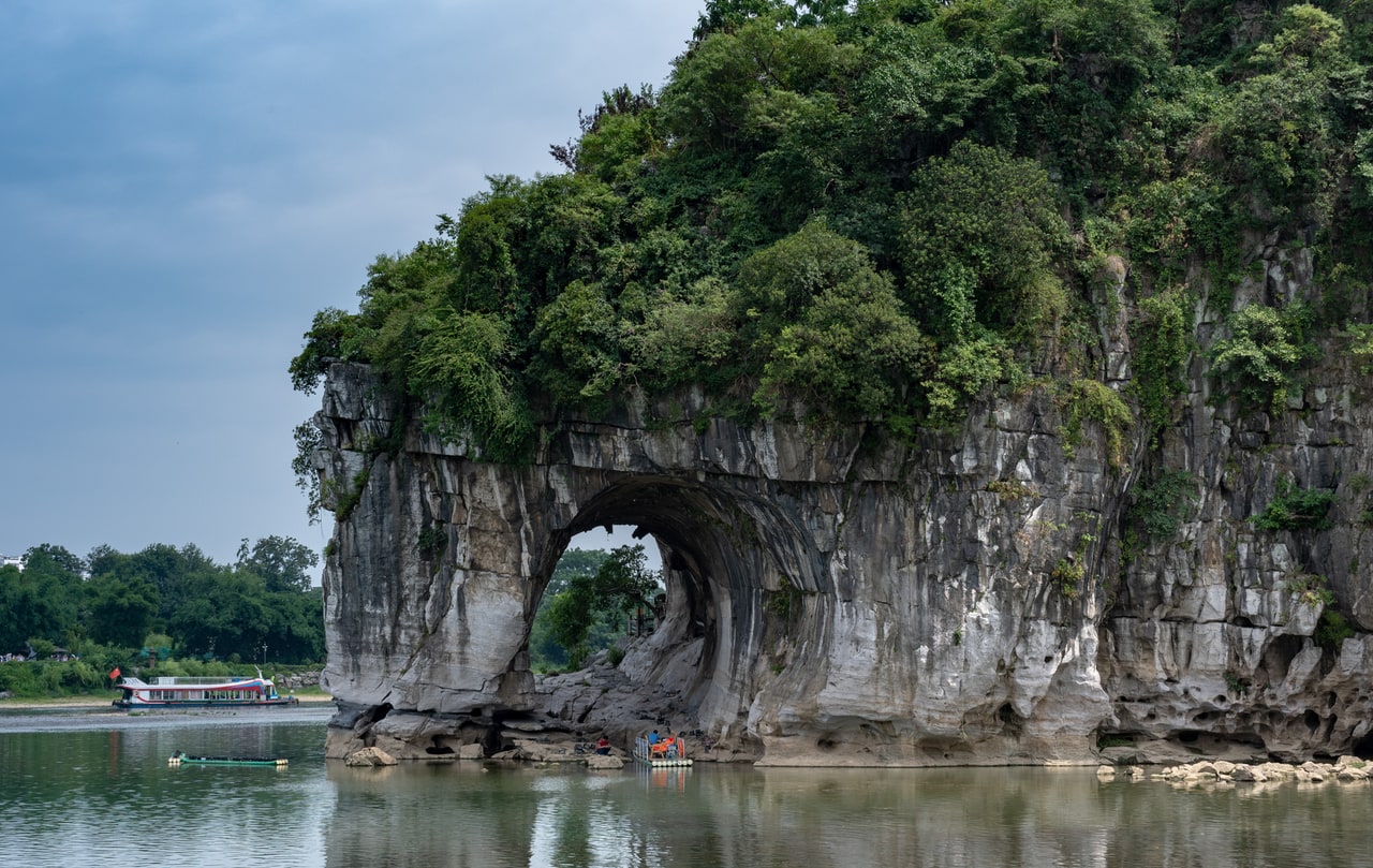 Elephant Trunk Hill and its river arch in Guilin
