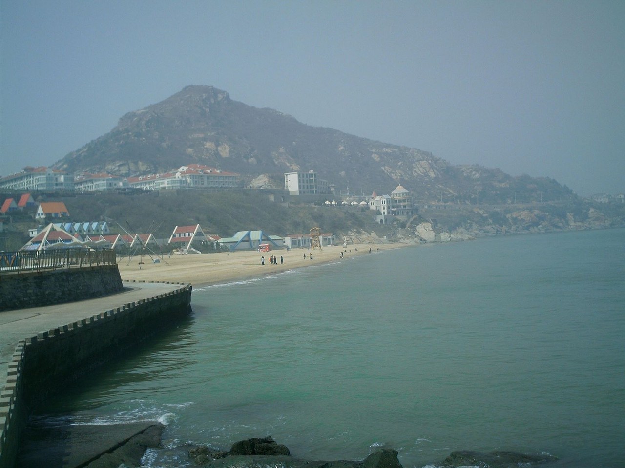 A beach and hilly shore on Liandao, Lianyungang