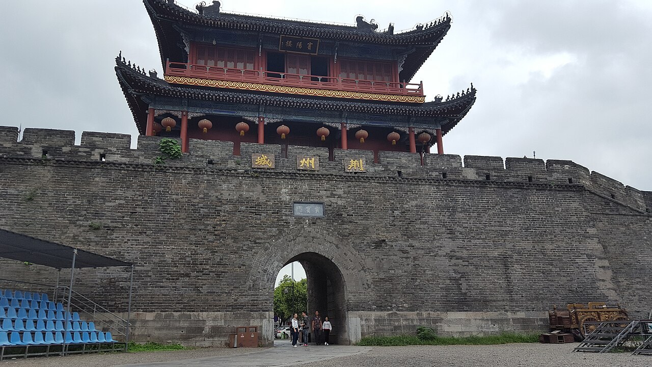 Binyang Tower above the brick east gate of Jingzhou’s city wall